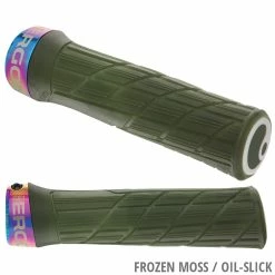 ERGON GE1 Evo Factory MTB Enduro Grips -VTT Soldes Magasin 2 Frozen Moss Oil Slick