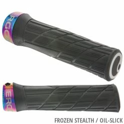 ERGON GE1 Evo Factory Slim VTT Enduro Grips -VTT Soldes Magasin 3 Frozen Stealth Oil Slick