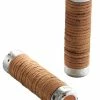 BROOKS Plump Leather Grips Poignées De Guidon En Cuir Véritable -VTT Soldes Magasin 80900412 10024760 Brooks Plump Leather Grips honey 1