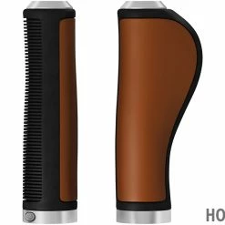 BROOKS Poignées Ergonomic Leather Grips -VTT Soldes Magasin Brooks Ergonomic Leather Grips honey 8021890579157