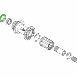 Shimano Bague D'étanchéité Pour Moyeu De Roue Arrière -VTT Soldes Magasin Shimano Dichtring fur Hinterradnabe Y26D10000 b